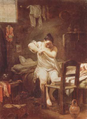 CRESPI, Giuseppe Maria The Flea (mk08) oil painting picture